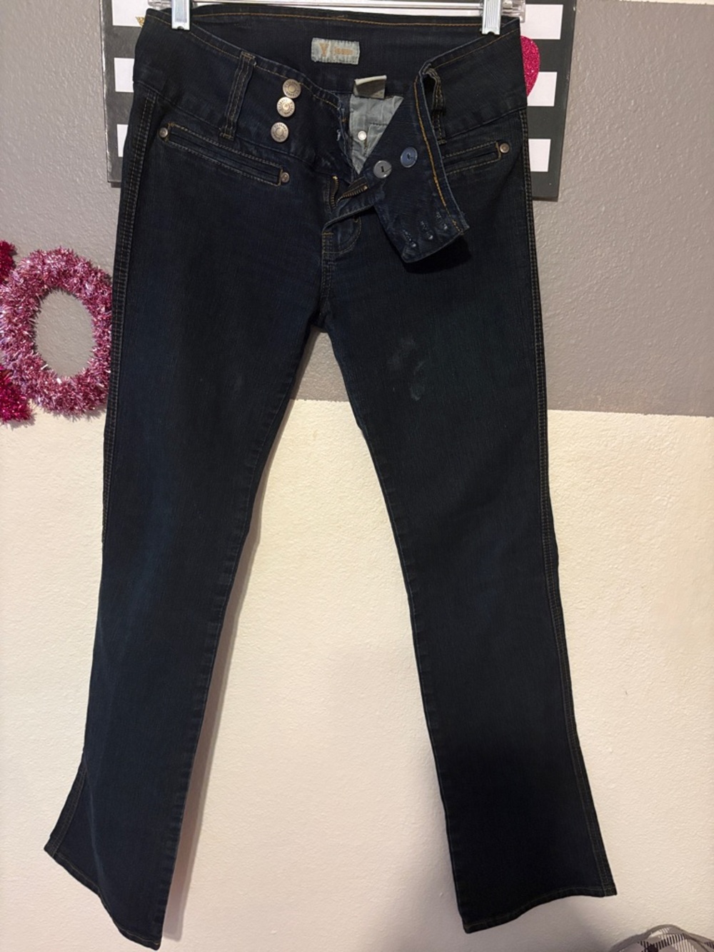 Women's Blue Bootcut Stretch Jeans
